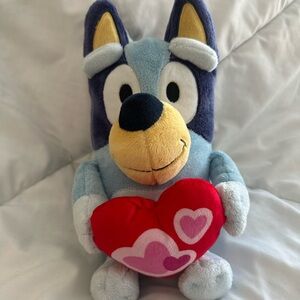 Bluey 12 in Stuffed Plush with Heart 2025. Perfect Fir Valentines Day